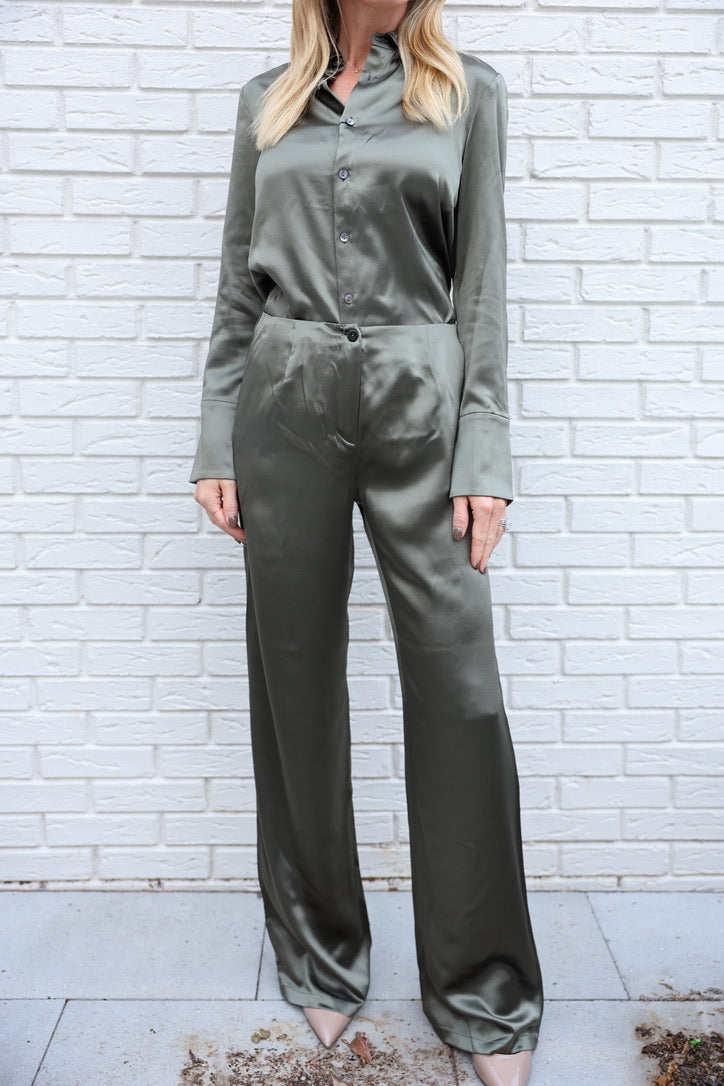 Silk Straight leg Pants