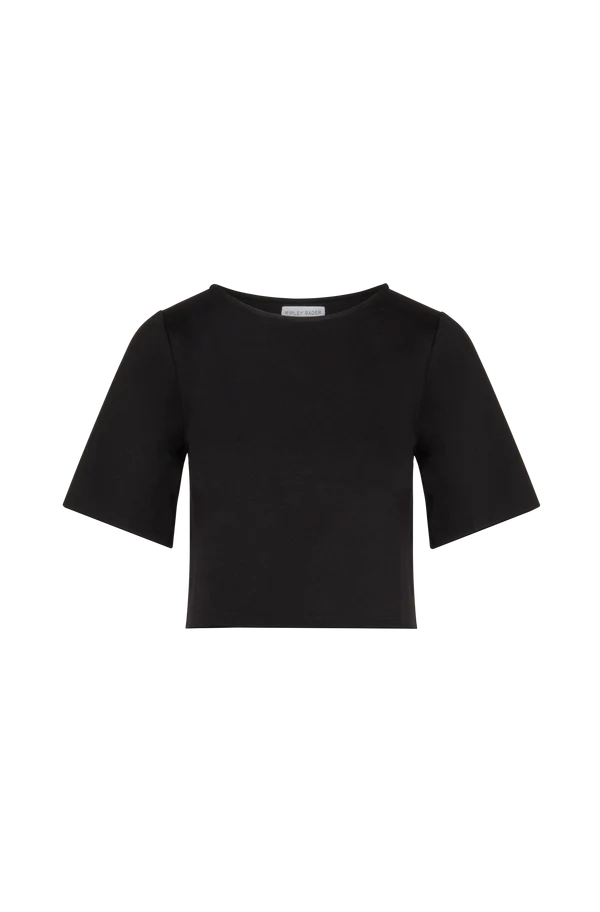 Ponte Knit Short Sleeve Top