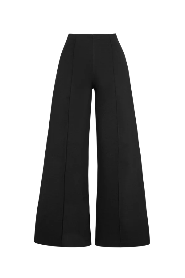 Ponte Knit Wide Leg Pant