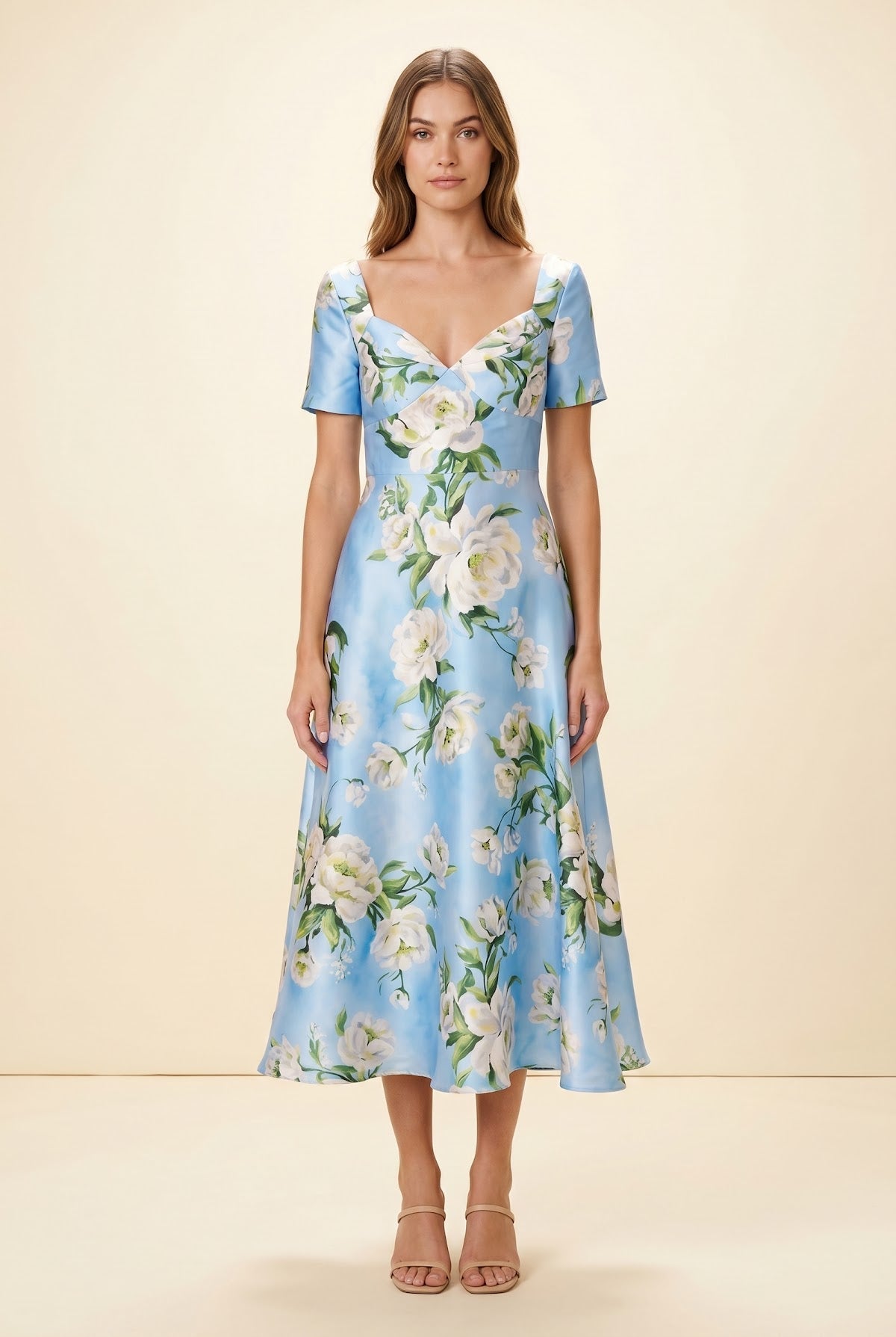 Mikado Floral Dress by Theia Couture in Floral
