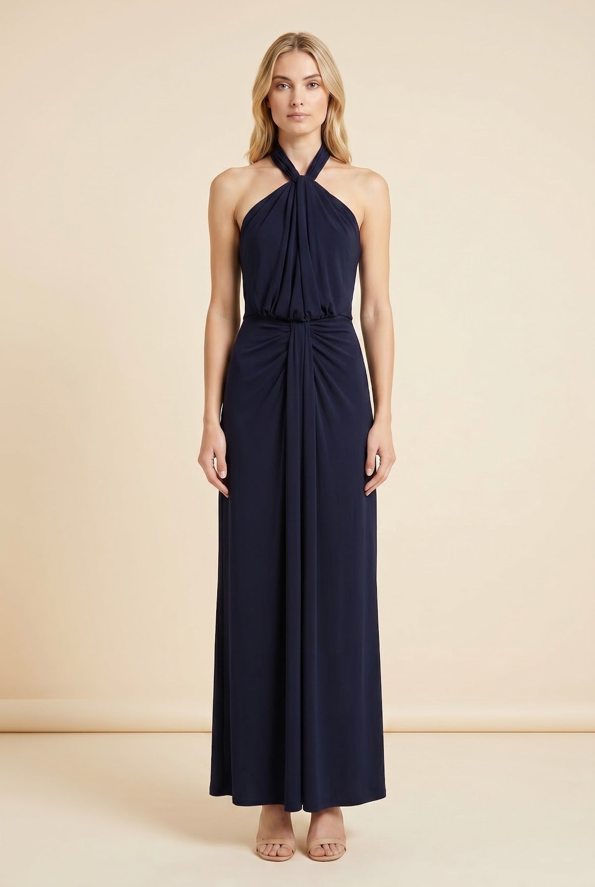Kaily Jersey Halter Gown by Cinq à Sept in As Shown