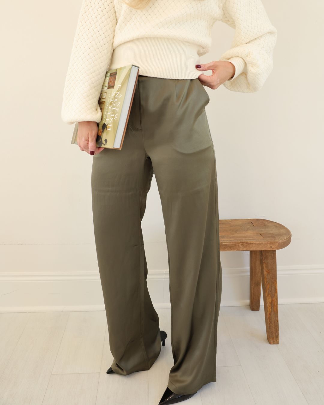 Silk Straight leg Pants