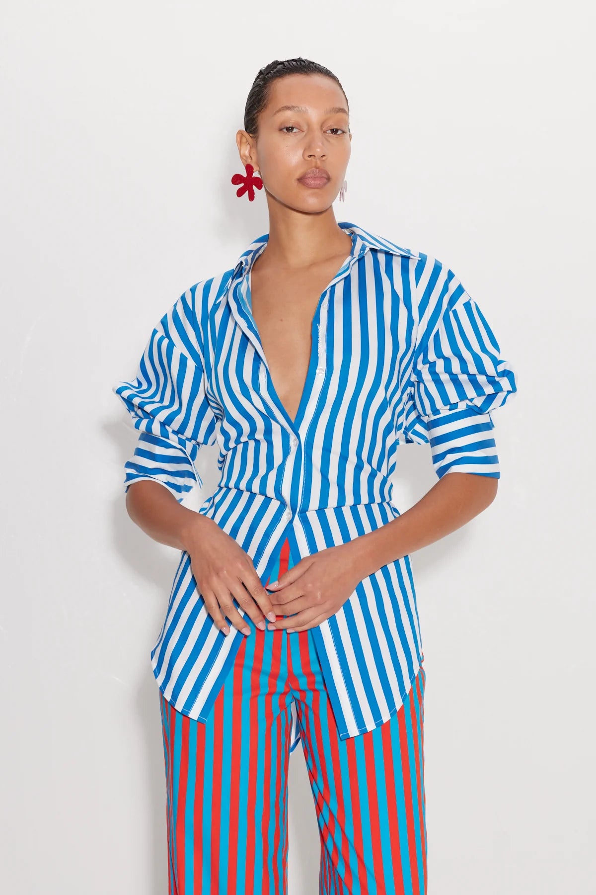Loch Stripe Poplin Button Up