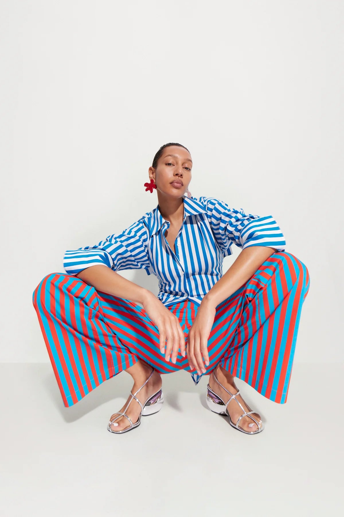 Pia striped poplin pant