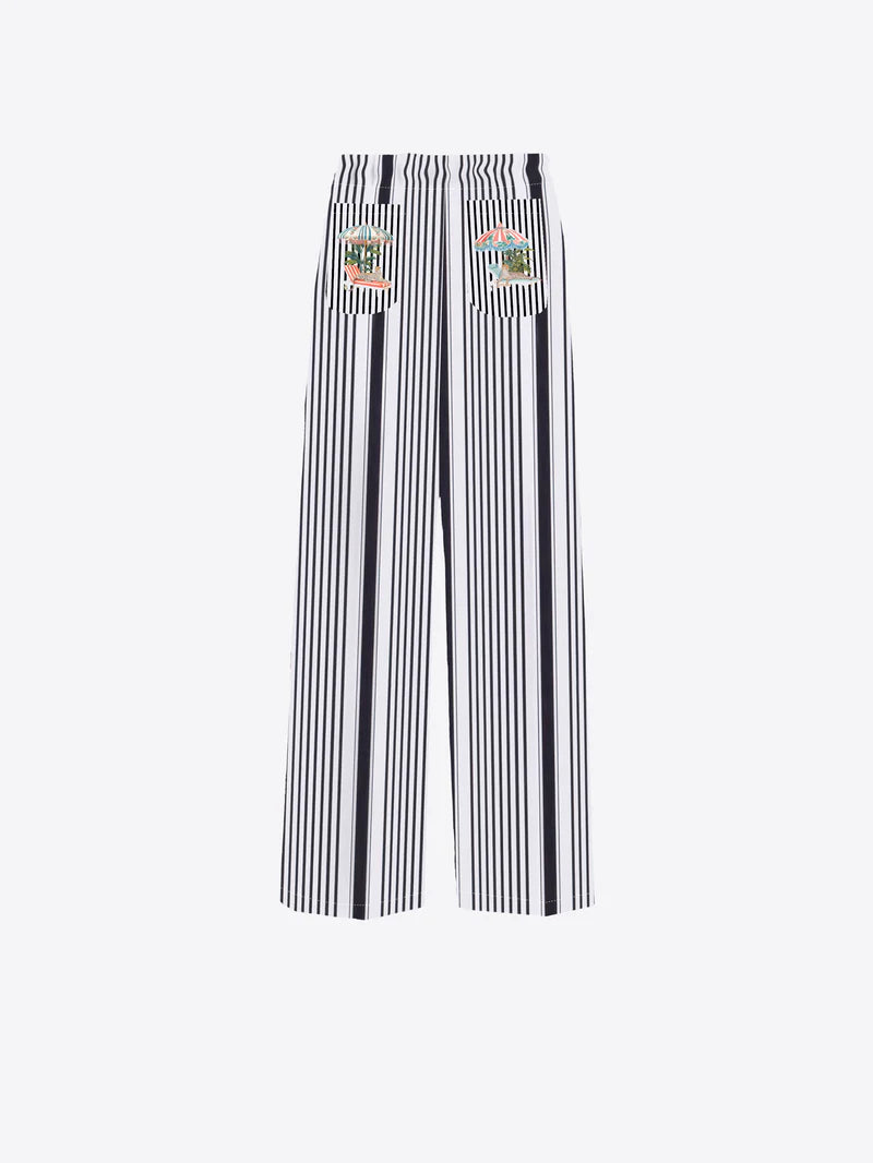 Black striped trousers dolce far niente