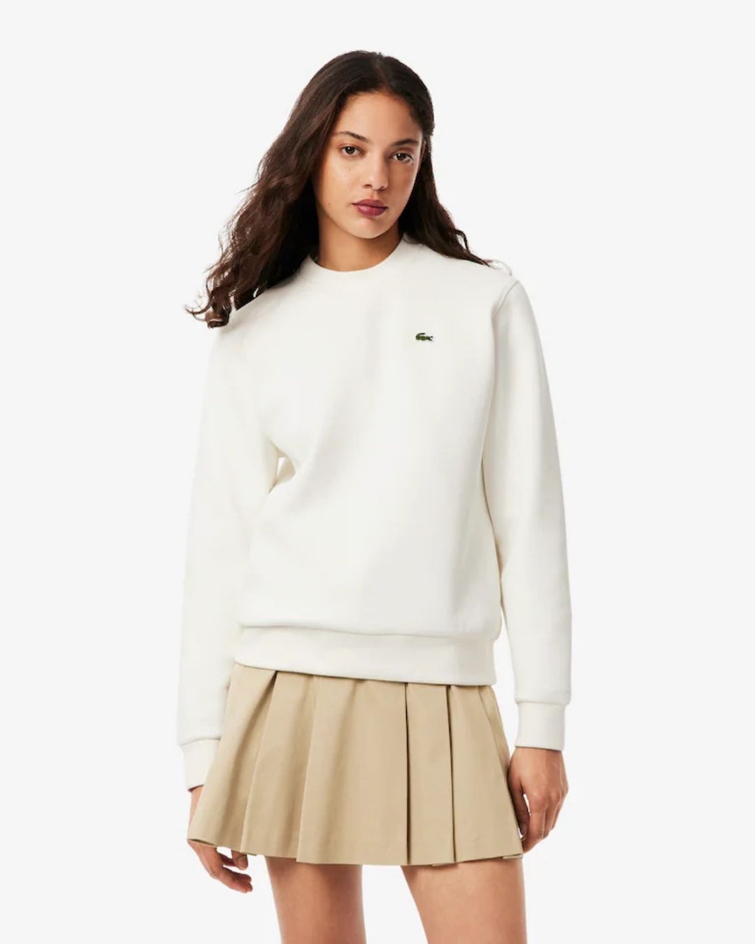 Relaxed Fit Piqué Crew Neck Sweatshirt