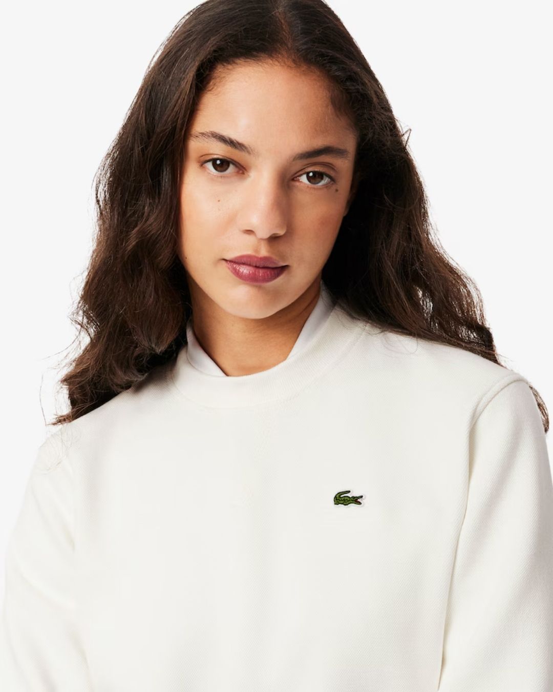Relaxed Fit Piqué Crew Neck Sweatshirt