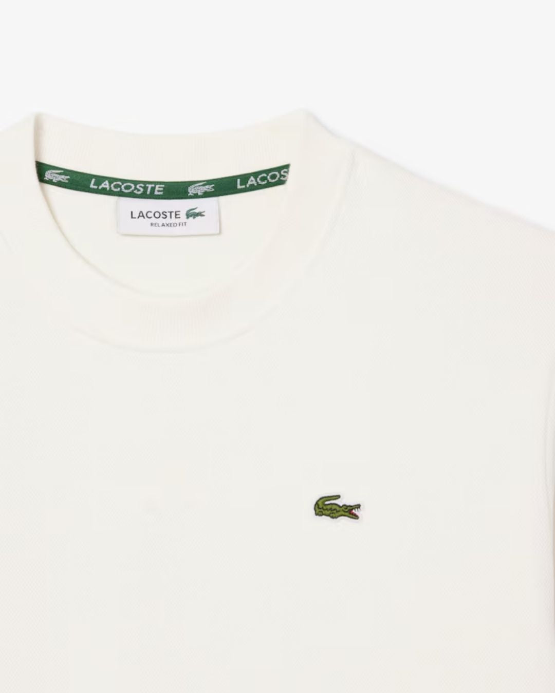 Relaxed Fit Piqué Crew Neck Sweatshirt
