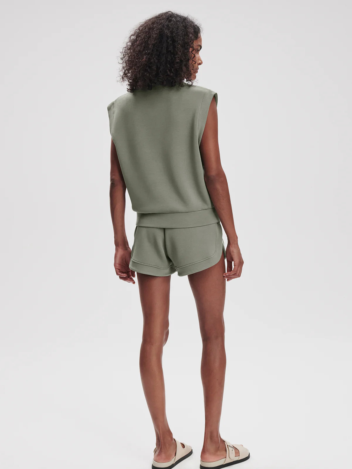 Loretta Half-Zip Sleeveless Sweat