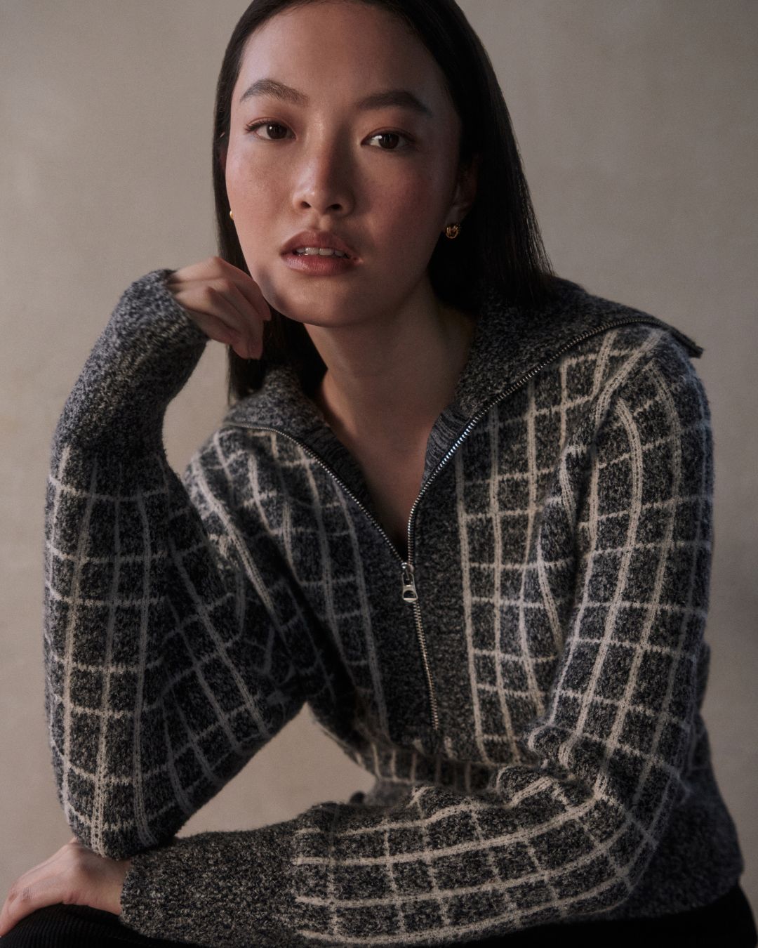 Furley half zip knit