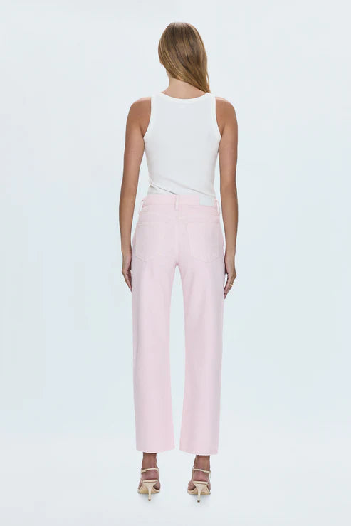 Lexi Mid Rise Bowed Straight Jean