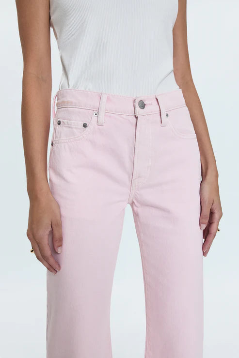 Lexi Mid Rise Bowed Straight Jean