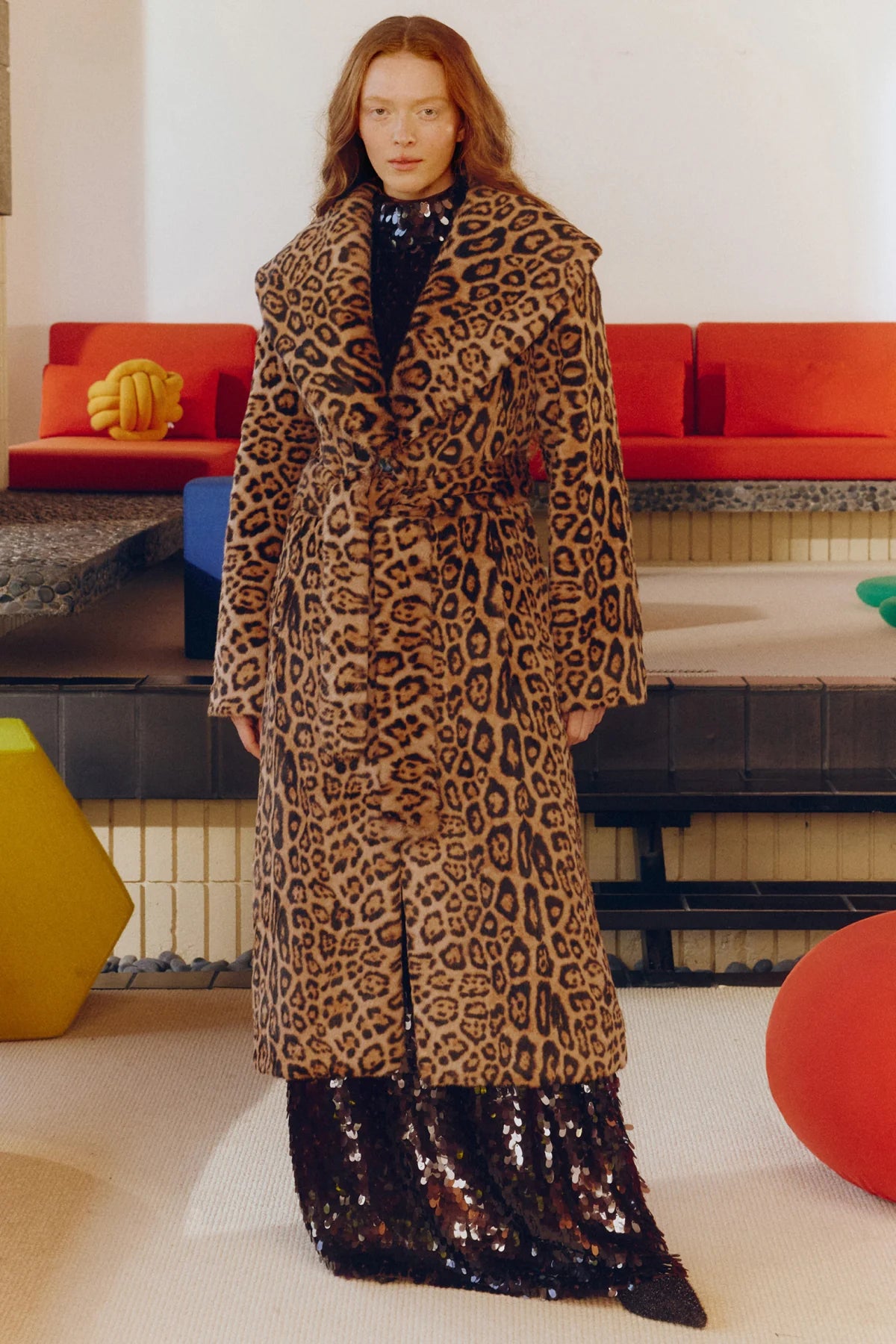 Jones Leopard Wrap Coat