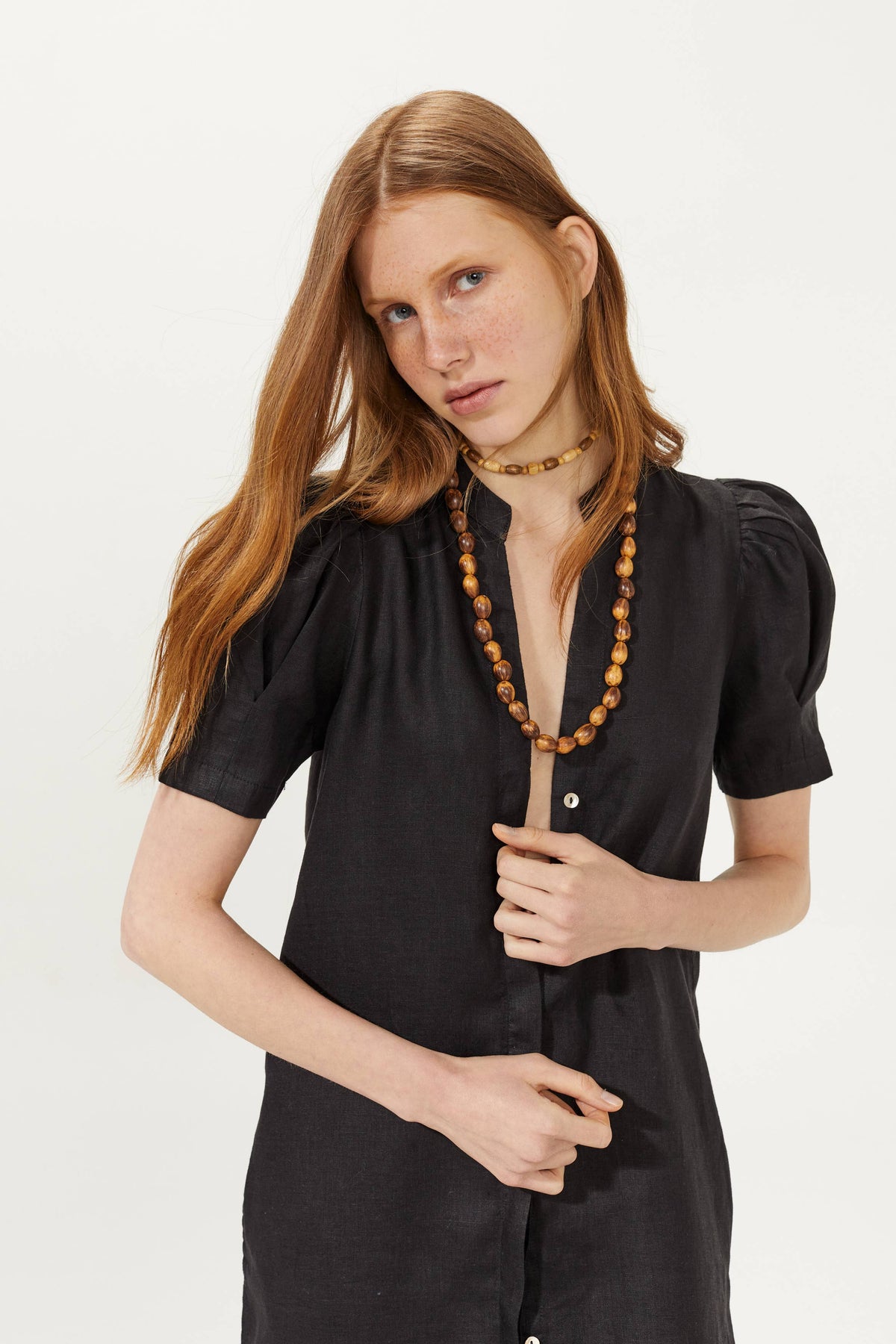 Athina Midi Linen Dress