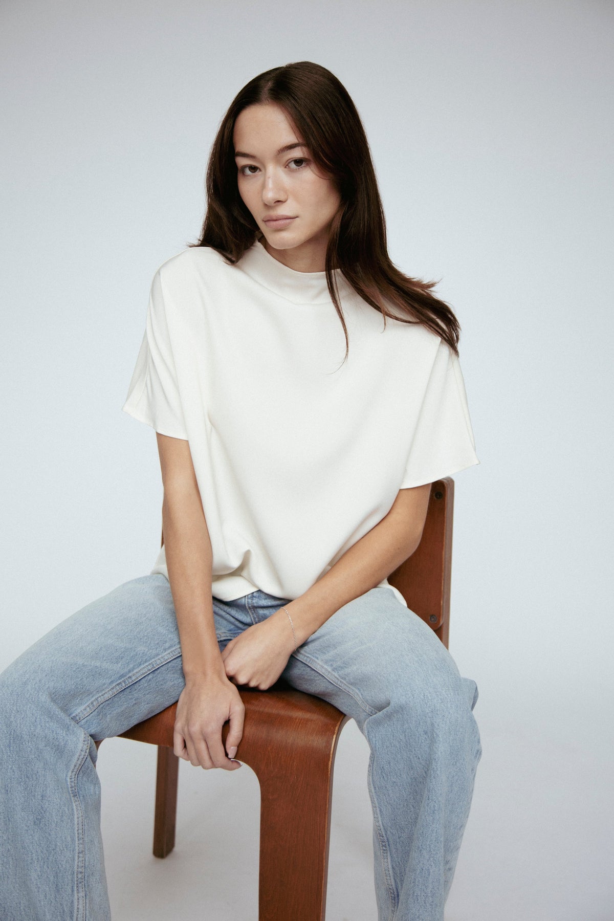 Butter Satin Bat-Wing Top