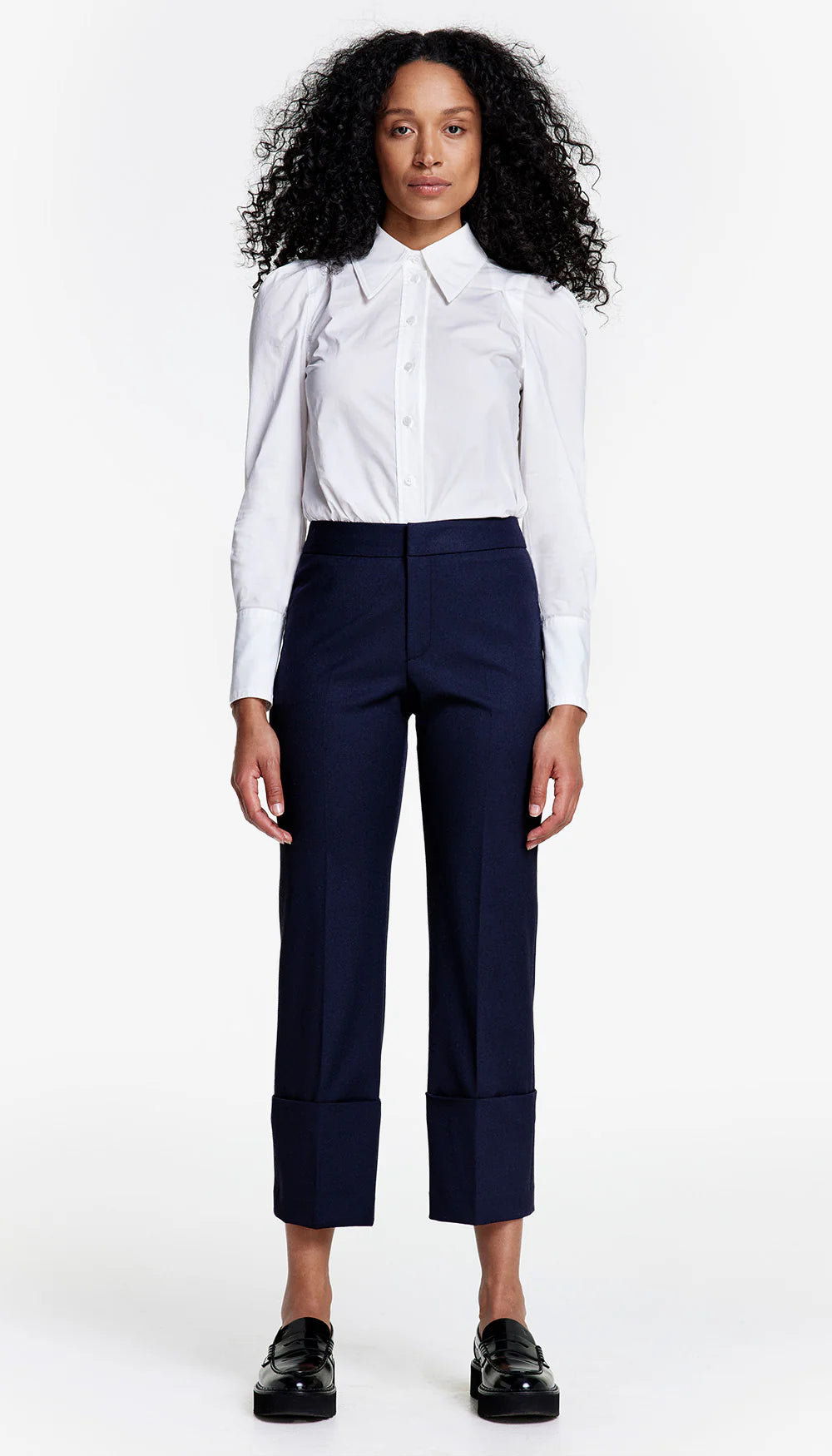 Cuffed Flood Pant Navy