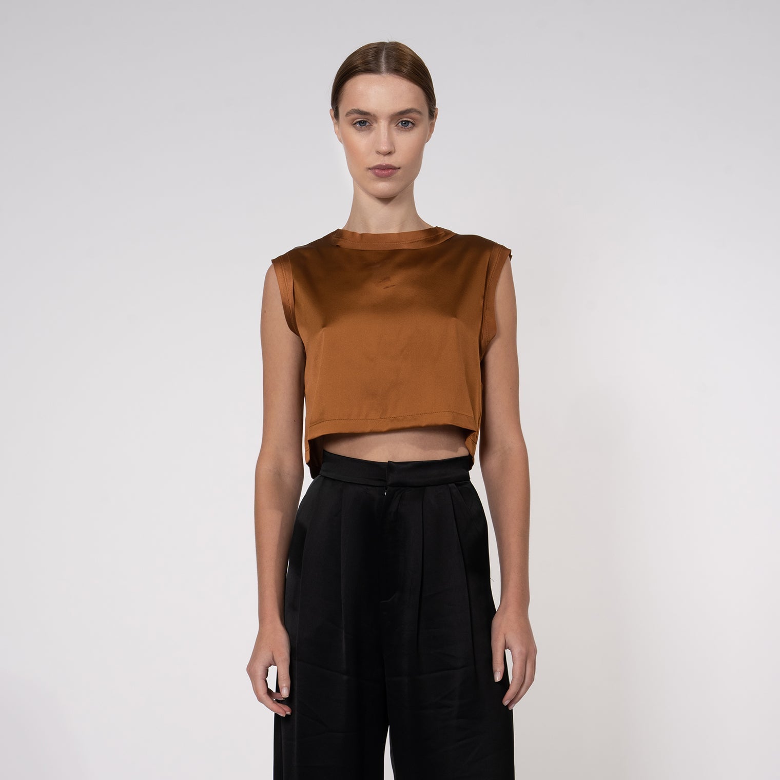 Mel Crop - Brown