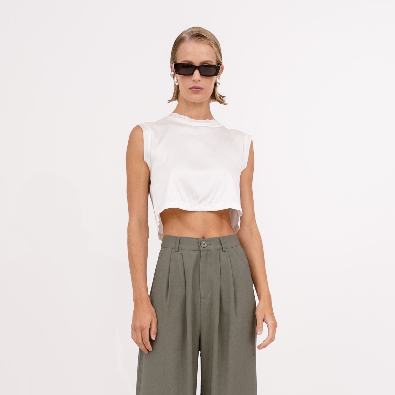 Mel Crop Top - Ivory