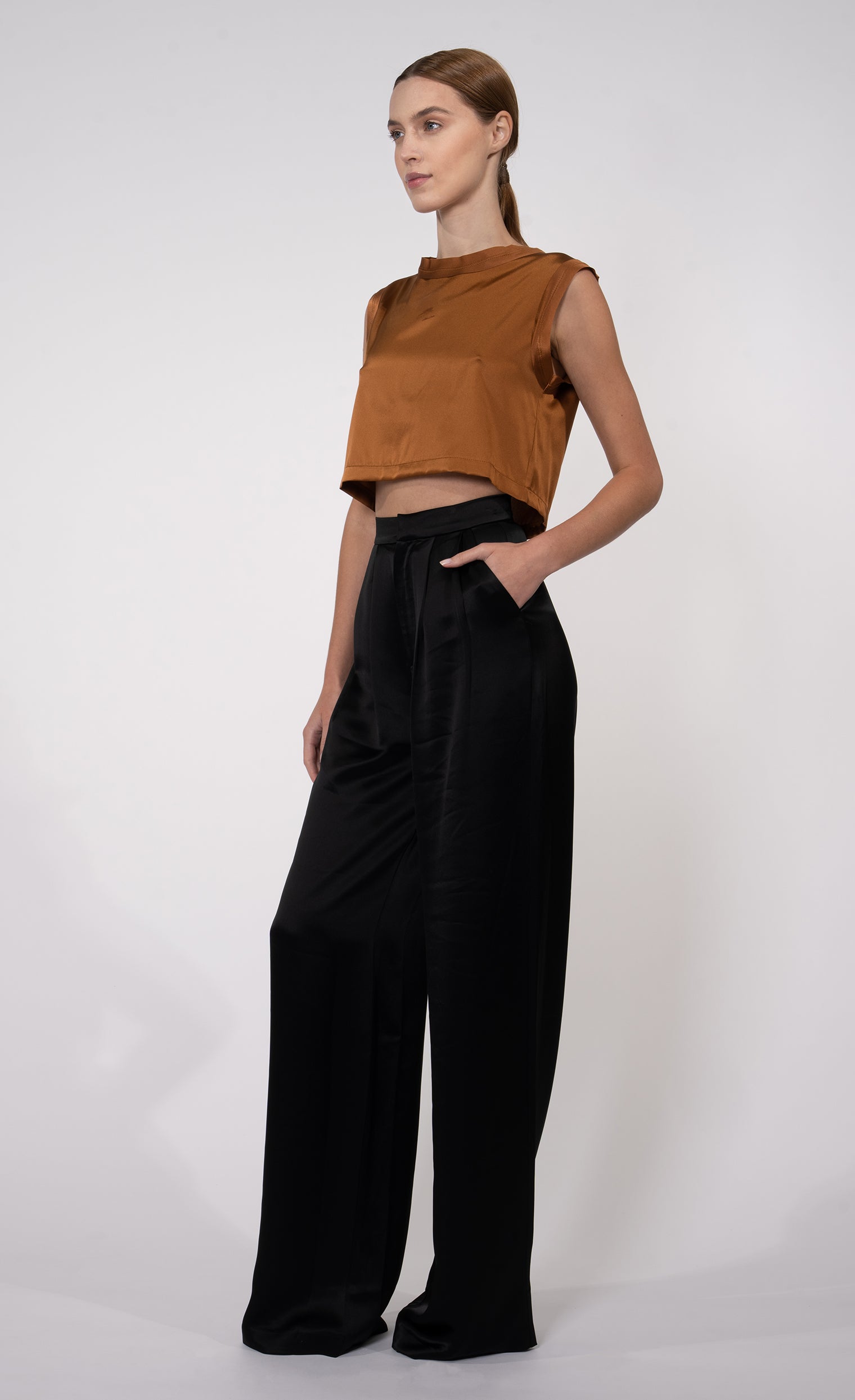 Mel Crop - Brown