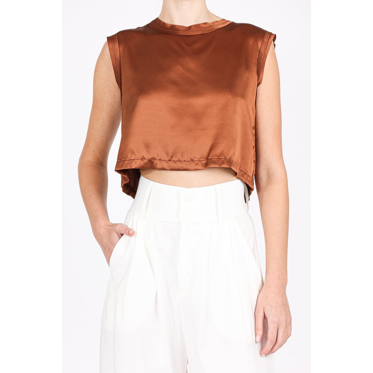 Mel Crop - Brown