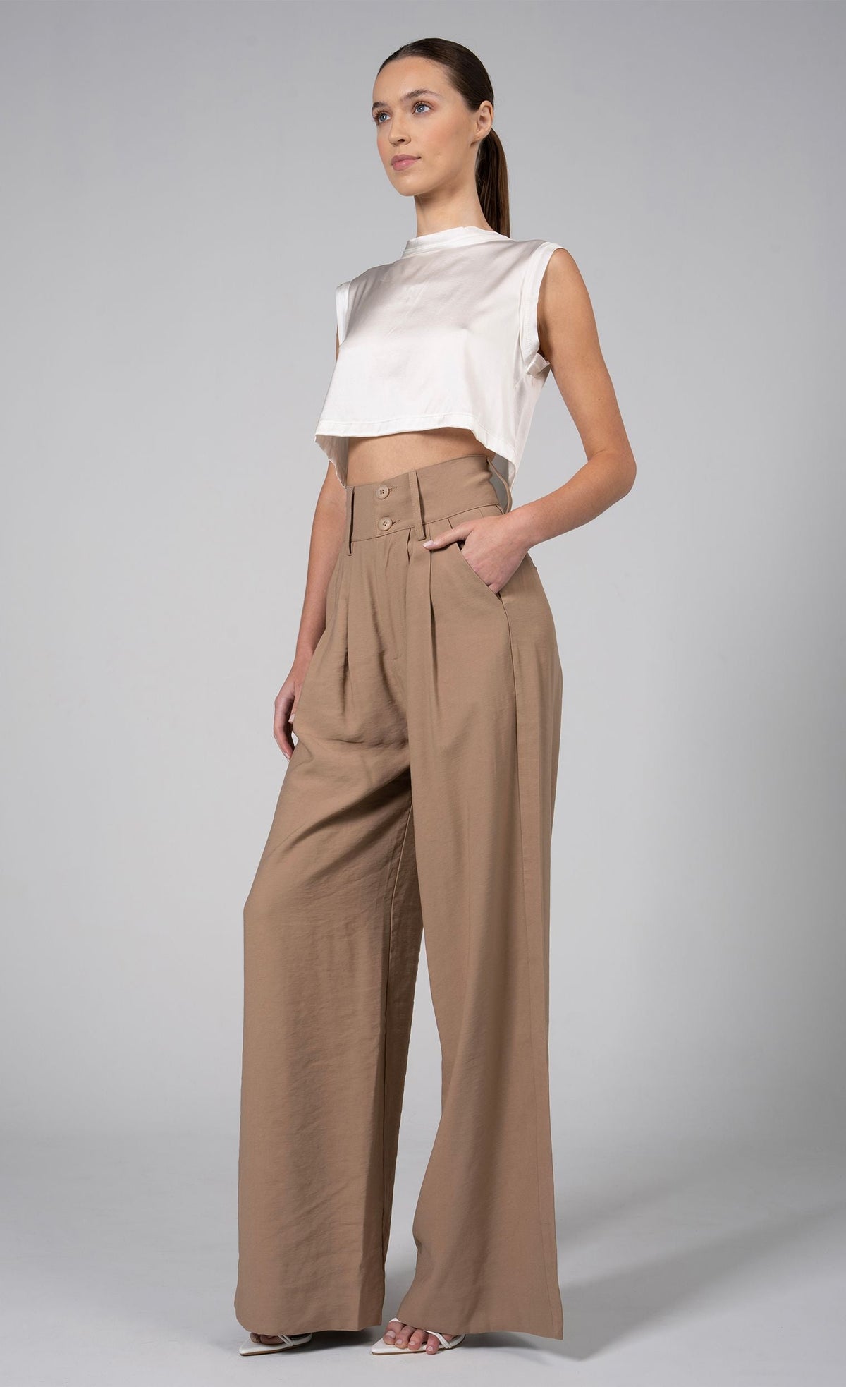 Mel Crop Top - Ivory