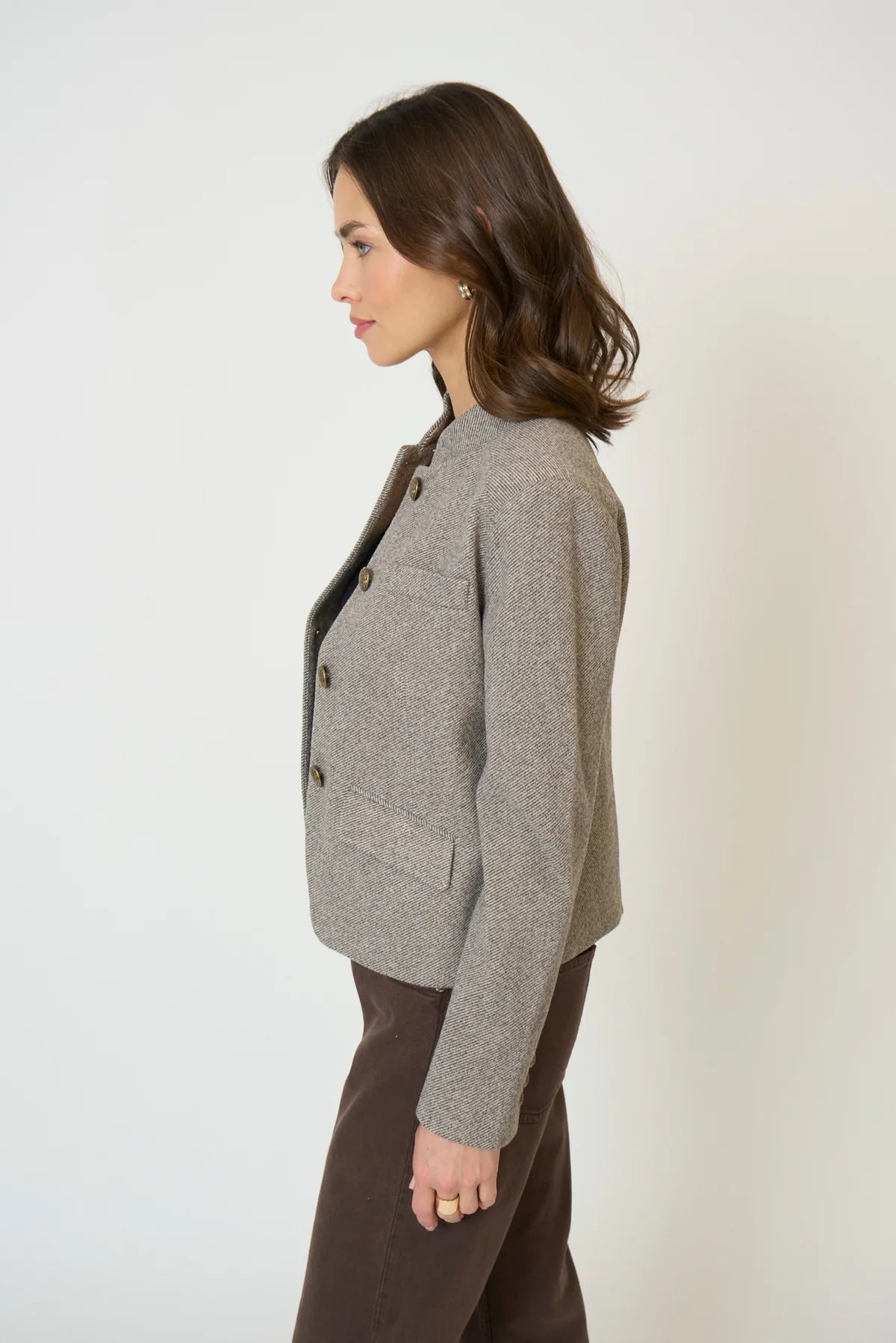 HALSEY MANDARIN COLLAR JACKET