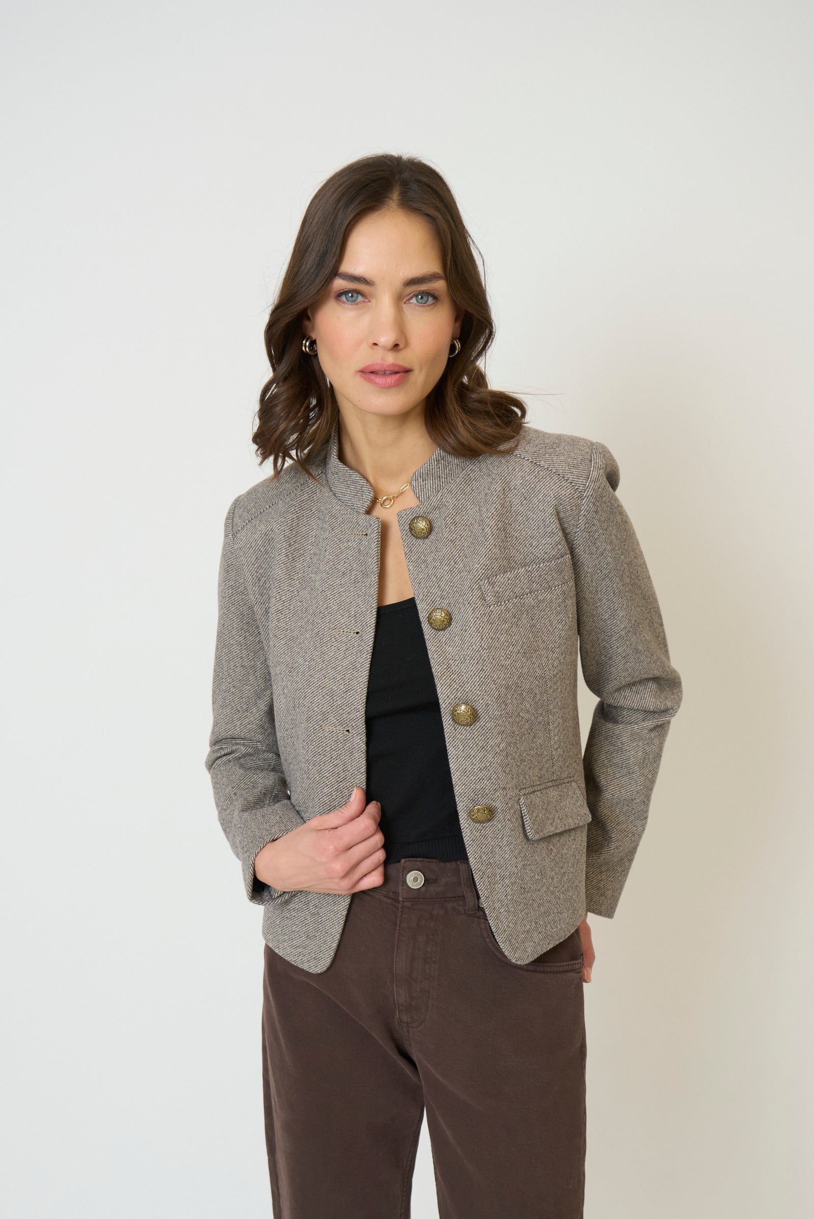 HALSEY MANDARIN COLLAR JACKET