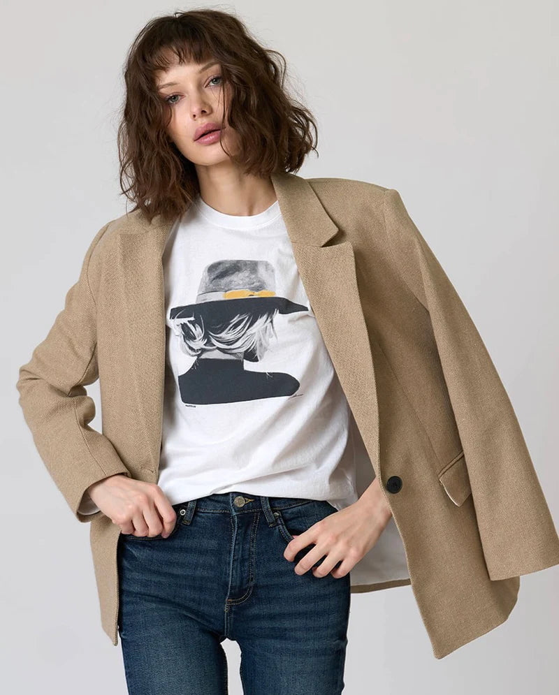 Cotton Statement Tee in White