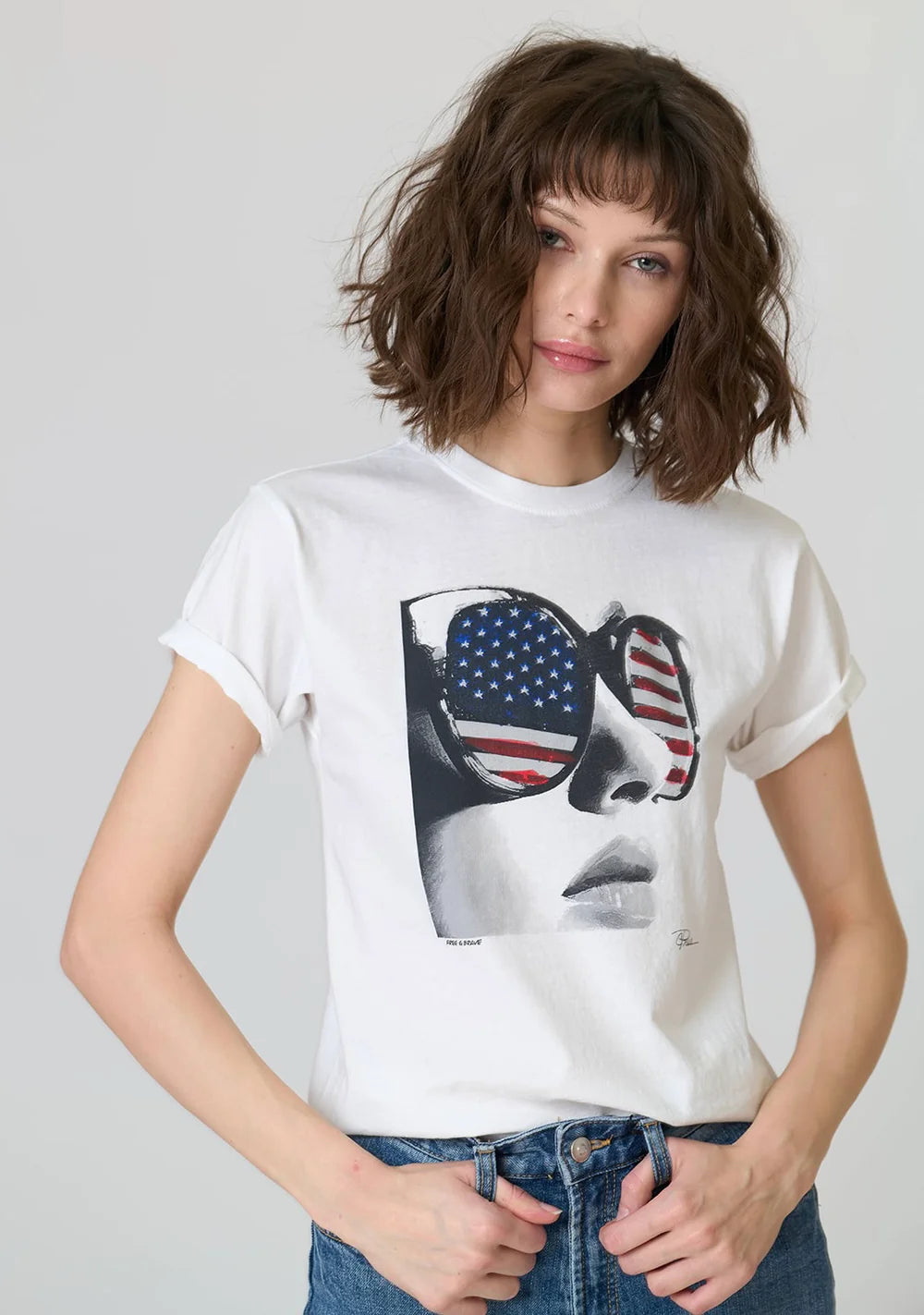 Cotton Statement Tee in White