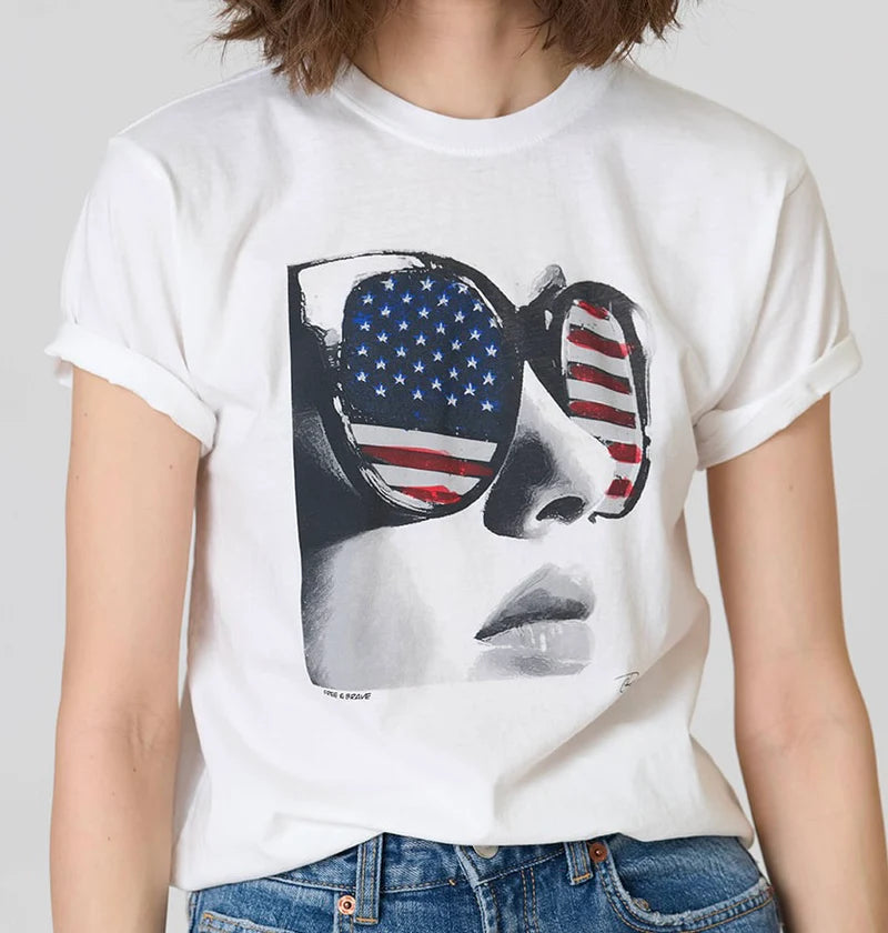 Cotton Statement Tee in White