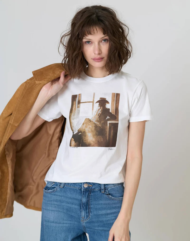 Cotton Statement Tee in White