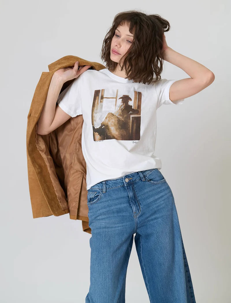 Cotton Statement Tee in White