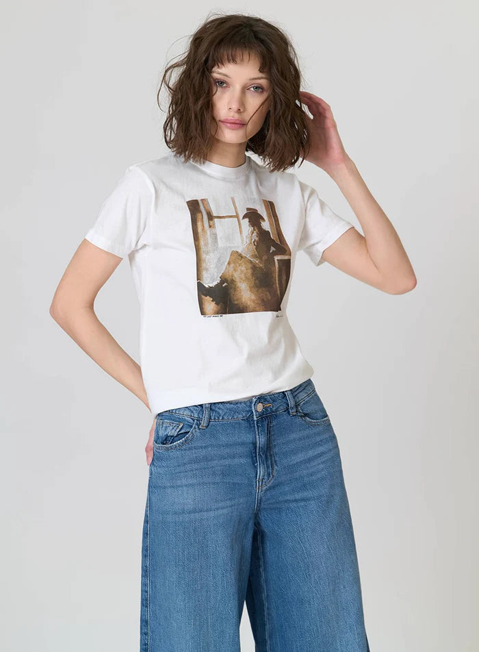 Cotton Statement Tee in White