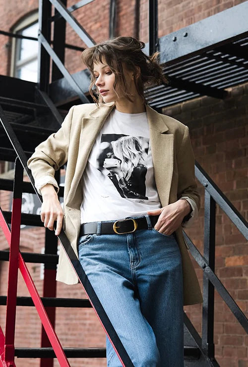 Cotton Statement Tee in White