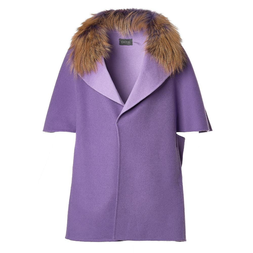 Cashmere Wool Jacket with Fox Fur