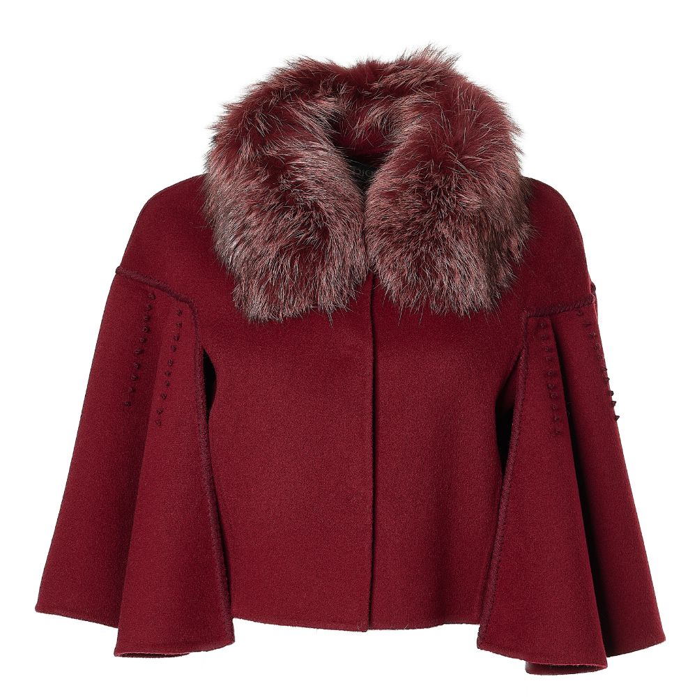 Short Embroidery Caplet