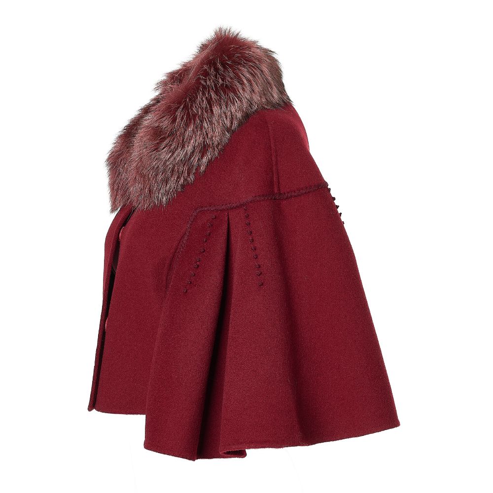 Short Embroidery Caplet
