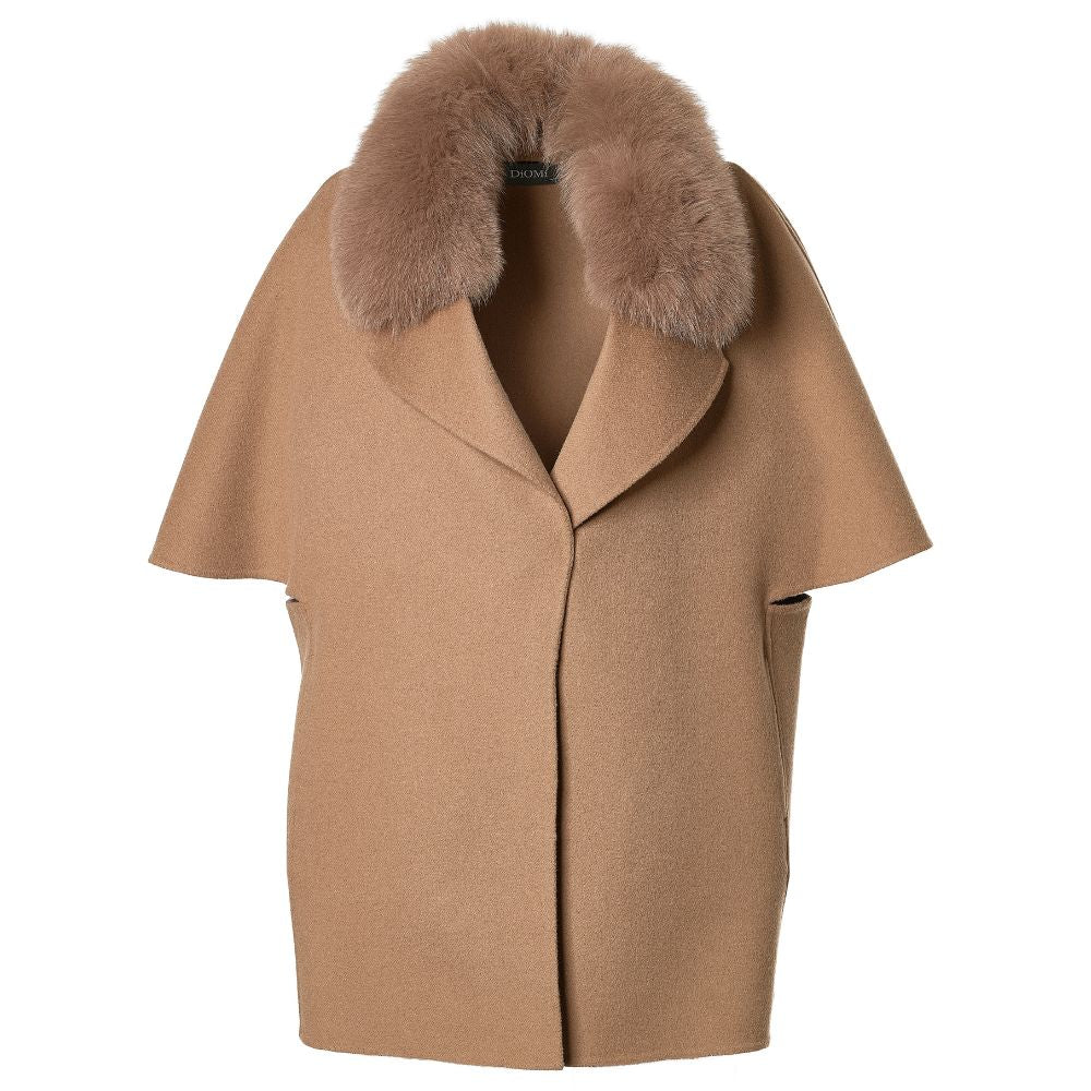 Cashmere Wool Jacket with Fox Fur