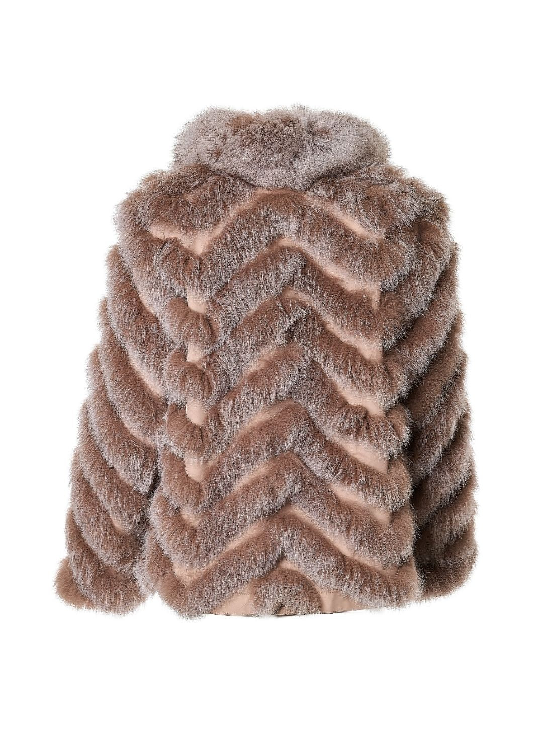 Silk Reversible Genuine Fur Coat