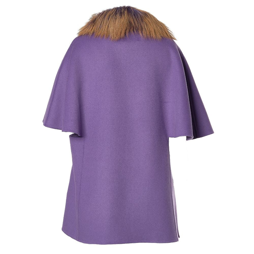 Cashmere Wool Jacket with Fox Fur