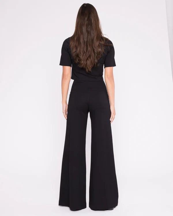 Ponte Knit Short Sleeve Top