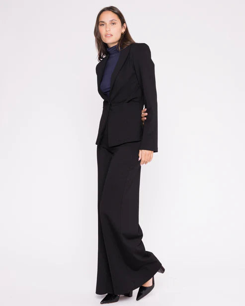 Ponte Knit Fitted Blazer
