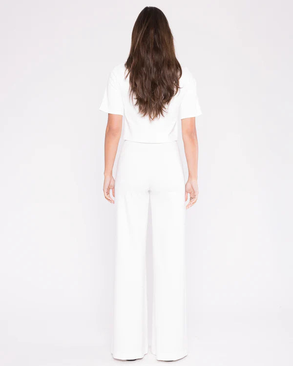Ponte Knit Wide Leg Pant