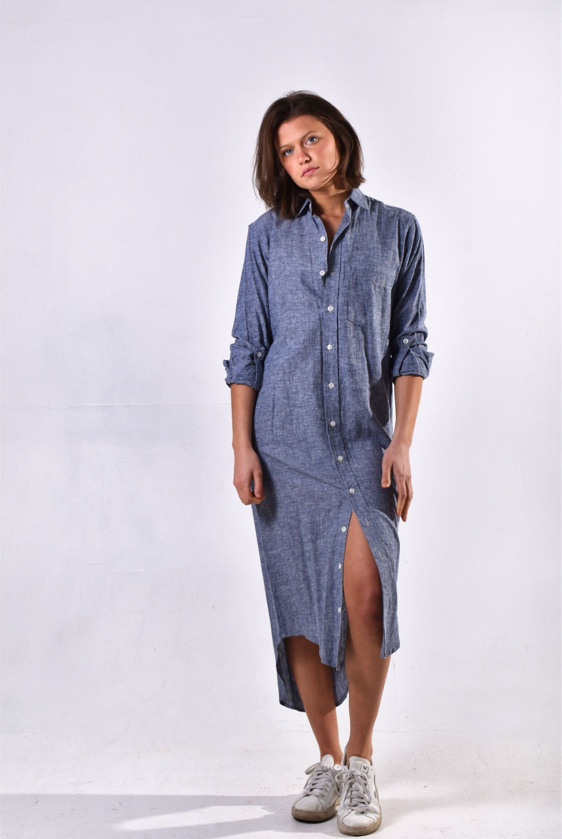 Chambray Midi Dress