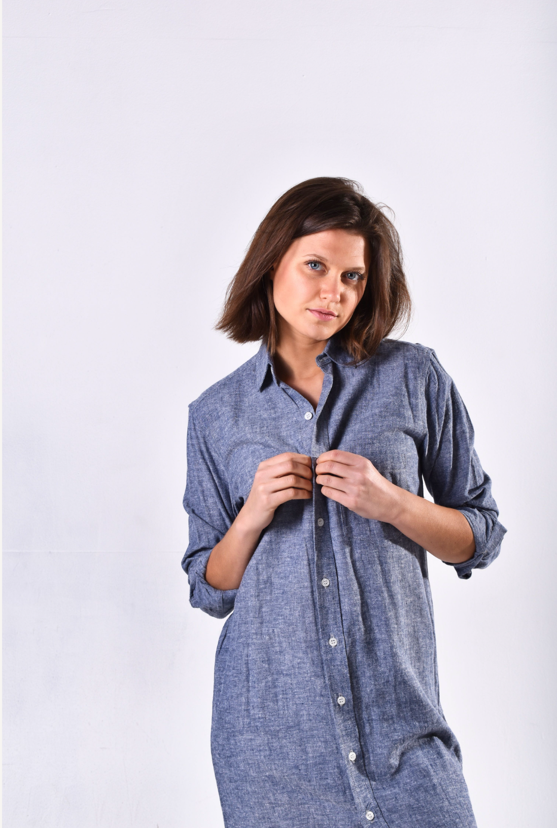 Chambray Midi Dress