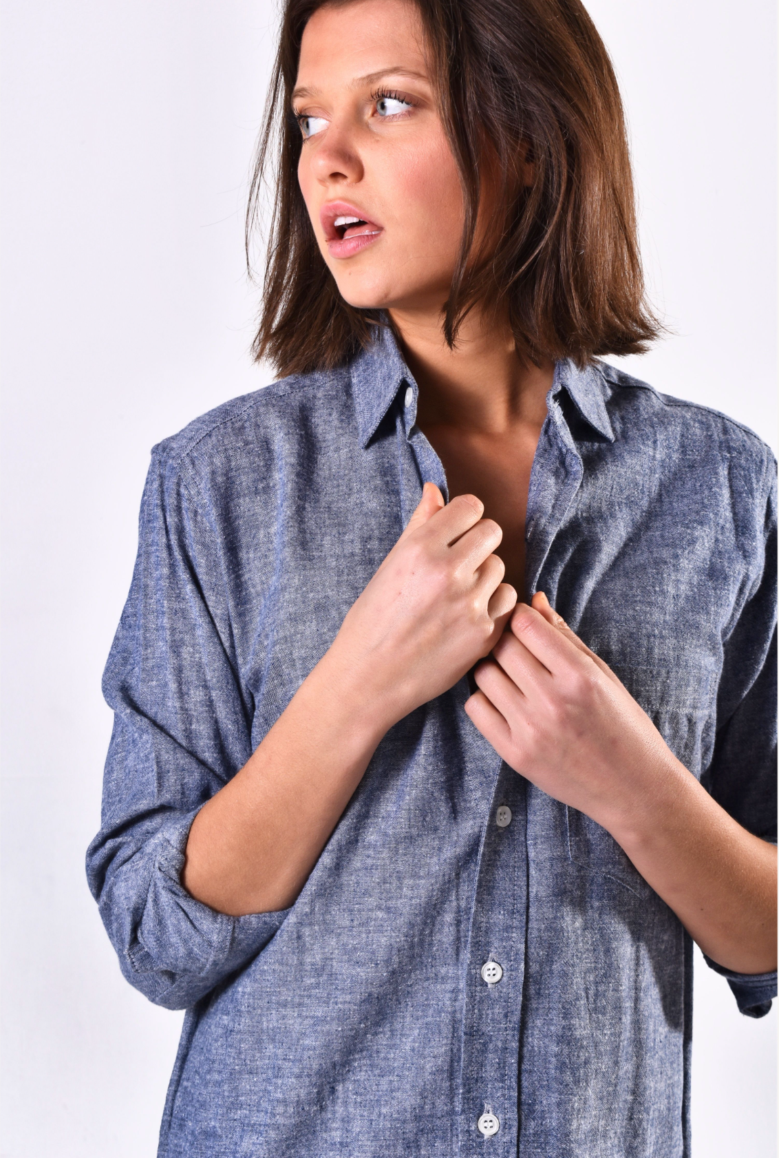 Chambray Midi Dress