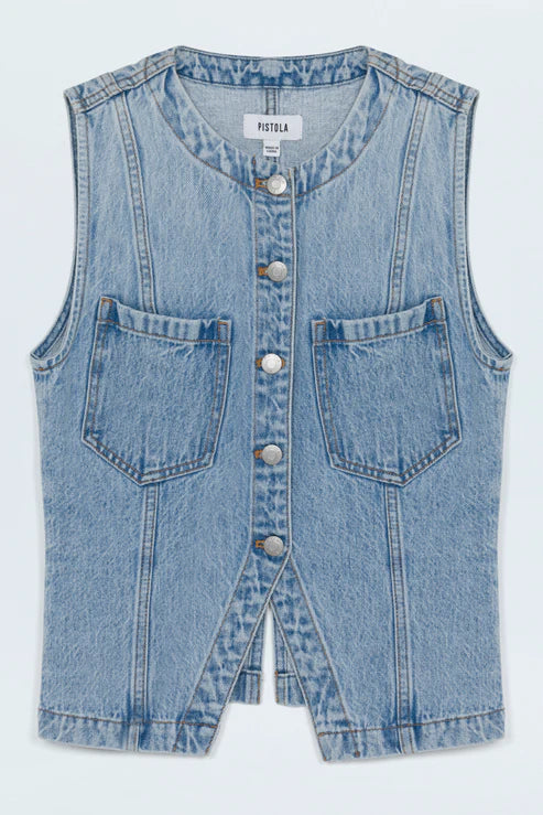 Gia Fitted Collarless Vest