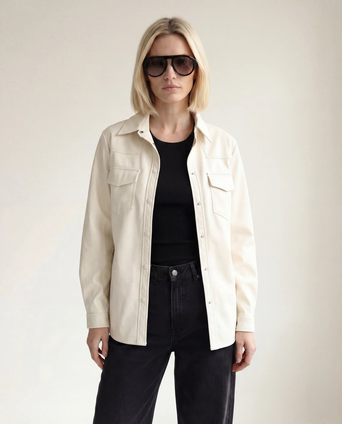 Vegan Leather Shacket