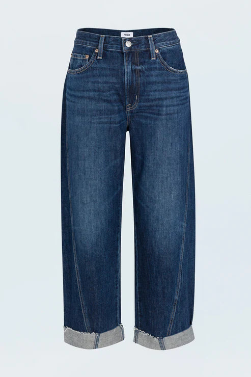 Kacey Mid Rise Cuffed Straight Jean