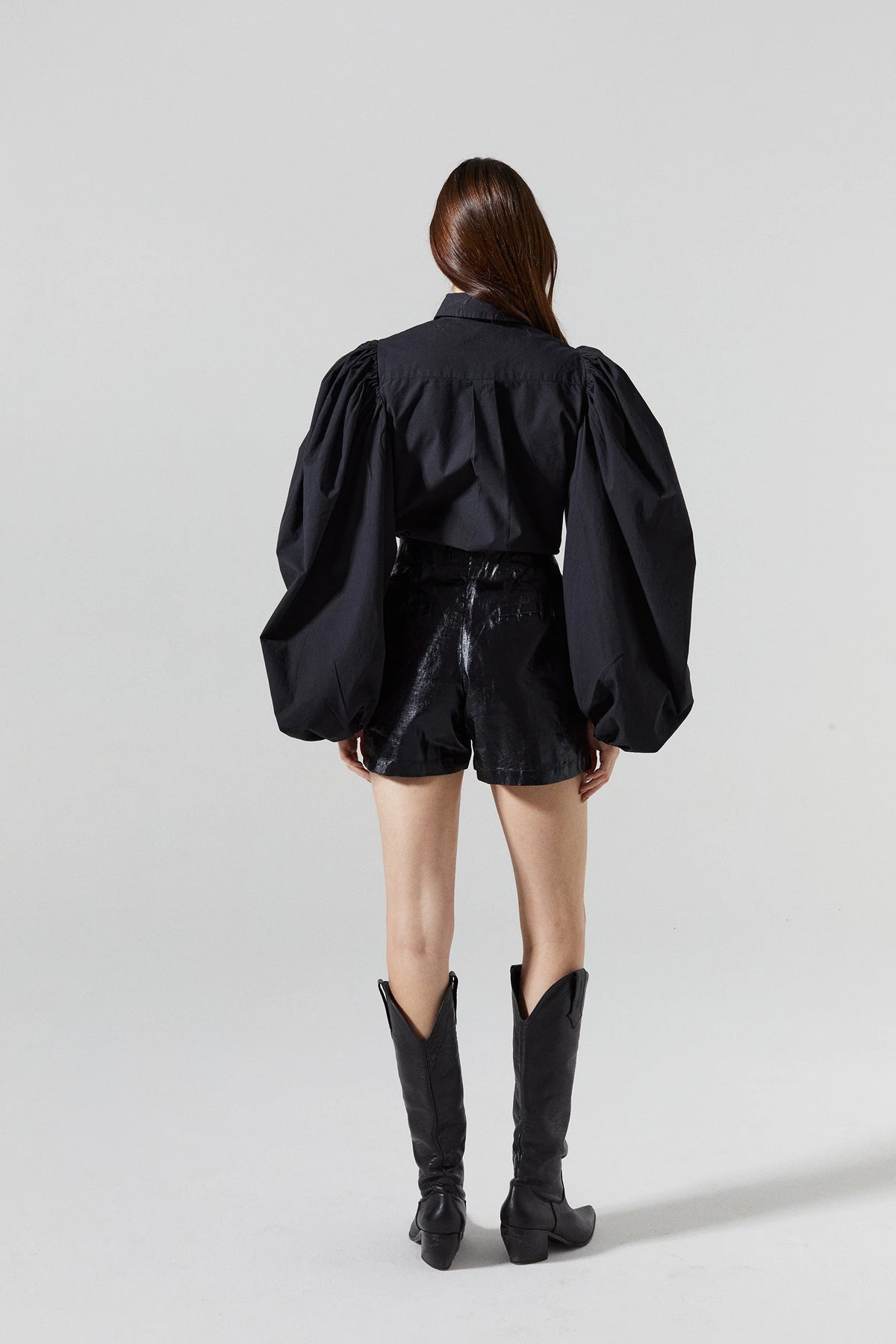 Frida Metallic Linen Shorts